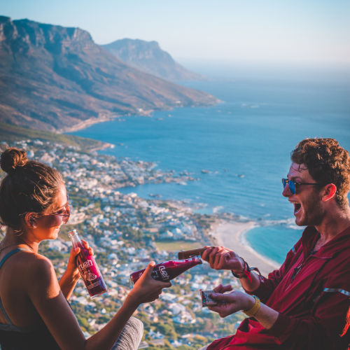 Visual of people sharing & building connections.