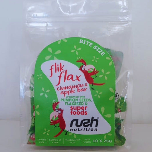 Flik Flax Apple & Cinnamon Snack Bars - 10 Pack