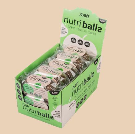 Box of gluten free date balls apple and cinnamon flavour